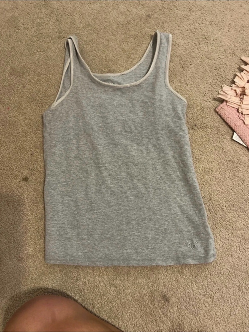 child Gray Scoop Neck Tank Top - Justice